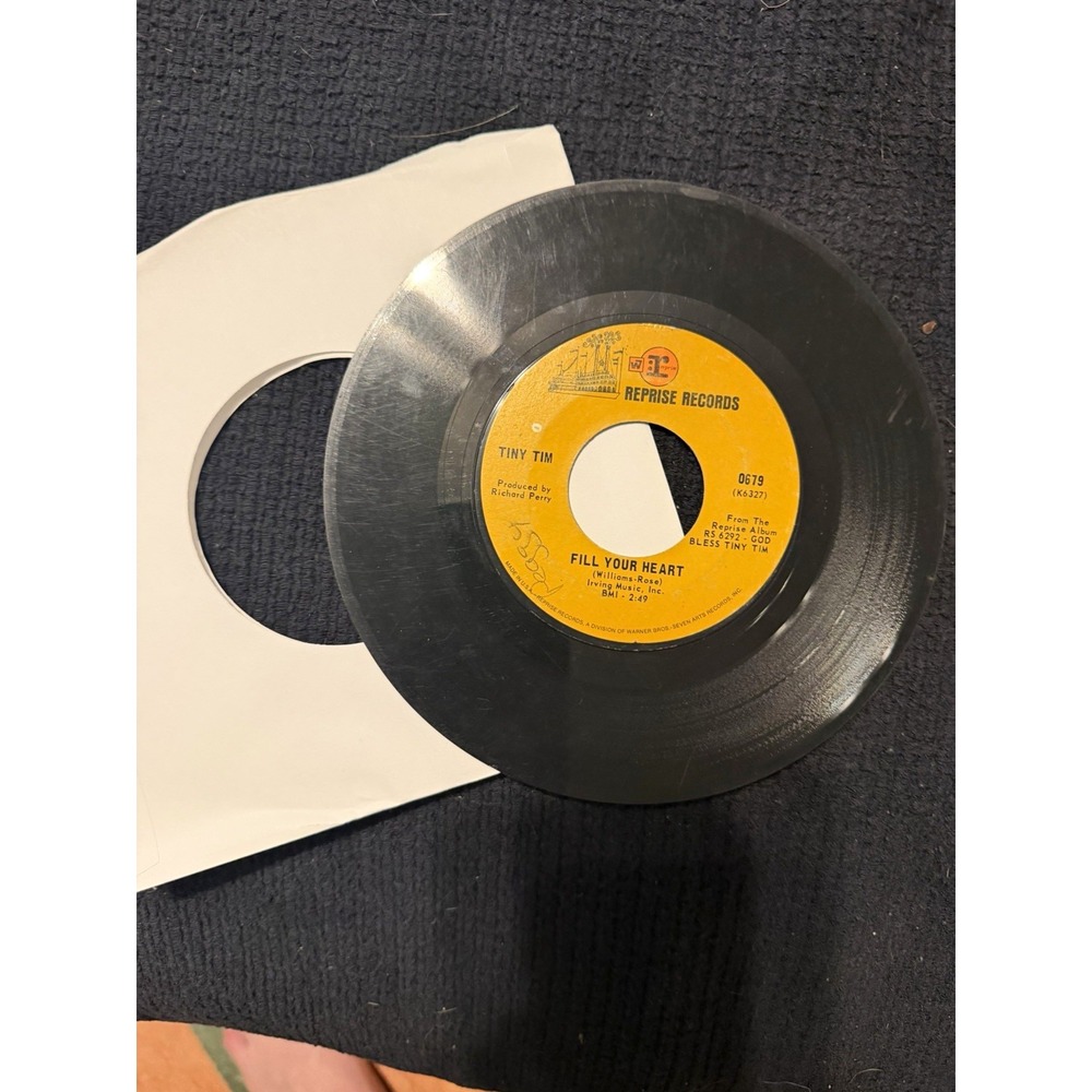 Tiny Tim - tiptoe through the tulips with me/fill your heart, 45 vinyl record